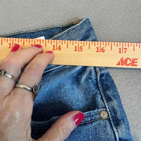 KanCan Jean Shorts Womens 13/30 Estilo Cut Offs Distressed Non Stretch Denim - Picture 8 of 14